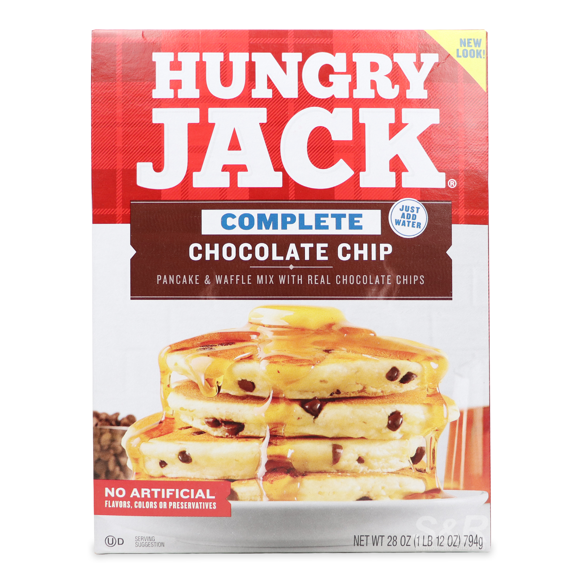 Hungry Jack Pancake and Waffle Mix with Real Chocolate Chips 794g Hungry Jack Pancake and Waffle Mix with Real Chocolate Chips 794g